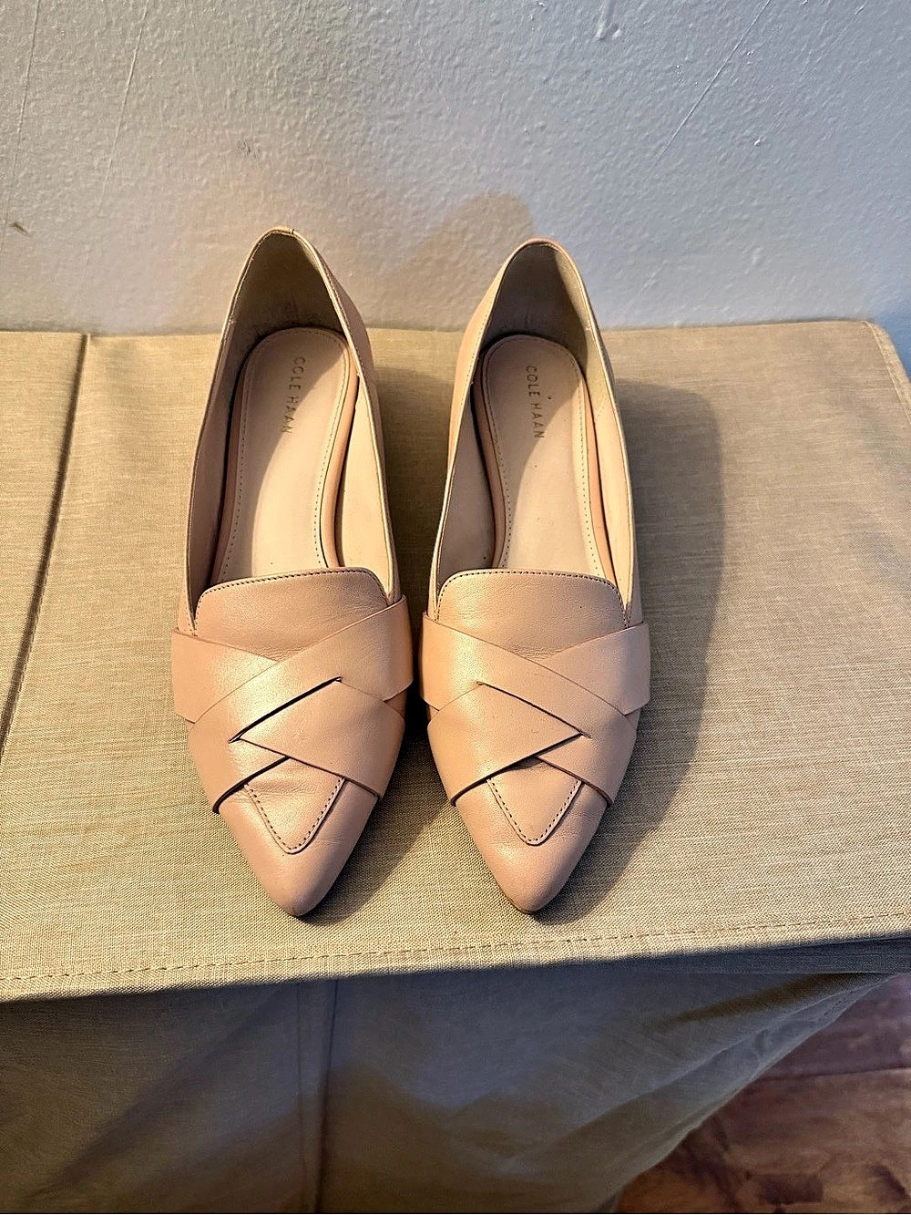 Cole Haan Viola Skimmer Pointed-Toe Flats in Pink